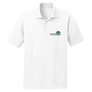 Palm Trees Retro Beach Summer PosiCharge RacerMesh Polo