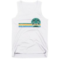 Palm Trees Retro Beach Summer Tank Top