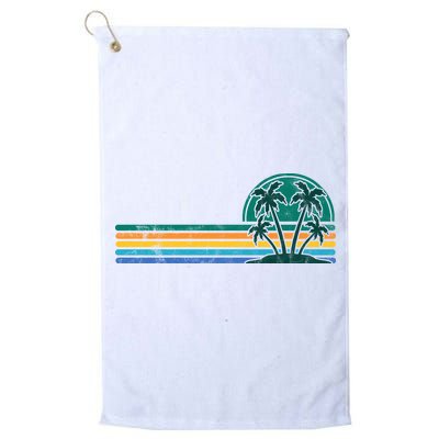 Palm Trees Retro Beach Summer Golf Towel