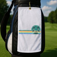 Palm Trees Retro Beach Summer Golf Towel