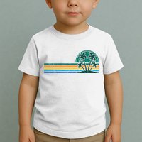 Palm Trees Retro Beach Summer Toddler T-Shirt