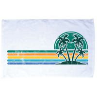 Palm Trees Retro Beach Summer Microfiber Hand Towel
