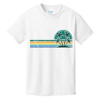 Palm Trees Retro Beach Summer Kids T-Shirt