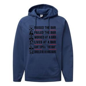 Pro Trump Raised The Bar Funny Political Anti Biden Meme Performance Fleece Hoodie