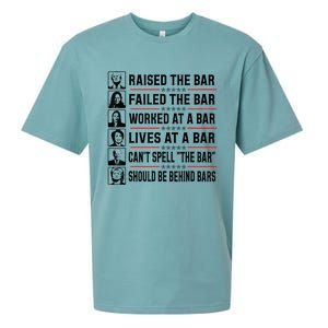 Pro Trump Raised The Bar Funny Political Anti Biden Meme Sueded Cloud Jersey T-Shirt