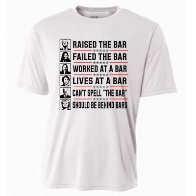 Pro Trump Raised The Bar Funny Political Anti Biden Meme Cooling Performance Crew T-Shirt