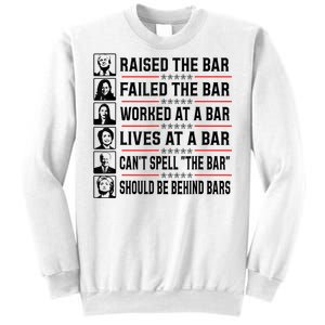 Pro Trump Raised The Bar Funny Political Anti Biden Meme Sweatshirt