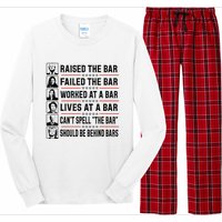 Pro Trump Raised The Bar Funny Political Anti Biden Meme Long Sleeve Pajama Set