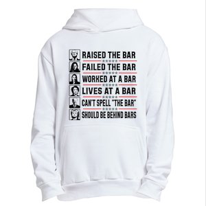 Pro Trump Raised The Bar Funny Political Anti Biden Meme Urban Pullover Hoodie