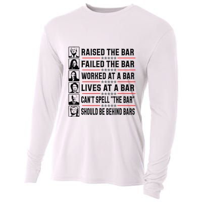 Pro Trump Raised The Bar Funny Political Anti Biden Meme Cooling Performance Long Sleeve Crew