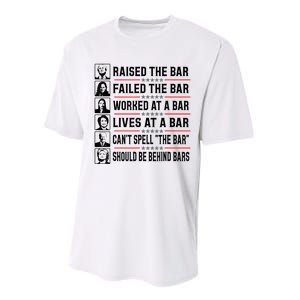 Pro Trump Raised The Bar Funny Political Anti Biden Meme Performance Sprint T-Shirt