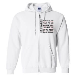 Pro Trump Raised The Bar Funny Political Anti Biden Meme Full Zip Hoodie