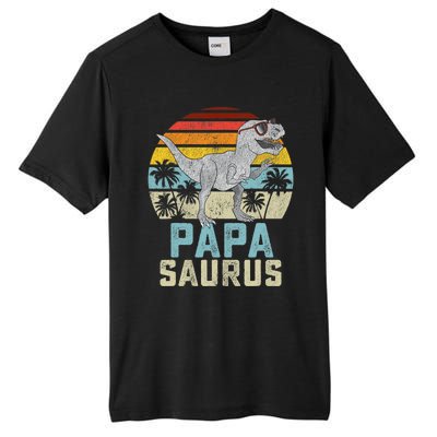 Papasaurus T Rex Dinosaur Papa Saurus Family Matching Tall Fusion ChromaSoft Performance T-Shirt