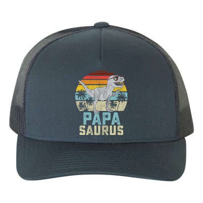 Papasaurus T Rex Dinosaur Papa Saurus Family Matching Yupoong Adult 5-Panel Trucker Hat