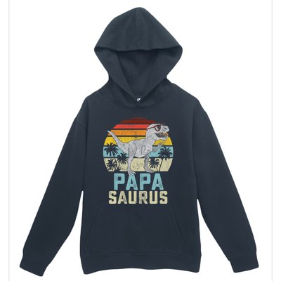 Papasaurus T Rex Dinosaur Papa Saurus Family Matching Urban Pullover Hoodie