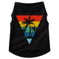 Palm Trees Retro Triangle Sunset Doggie Tank