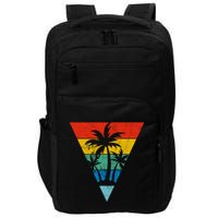 Palm Trees Retro Triangle Sunset Impact Tech Backpack
