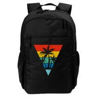 Palm Trees Retro Triangle Sunset Backpack