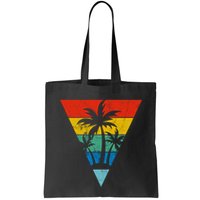 Palm Trees Retro Triangle Sunset Bag