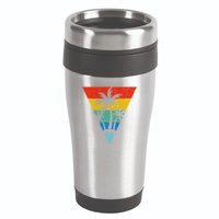 Palm Trees Retro Triangle Sunset 16oz Travel Tumbler