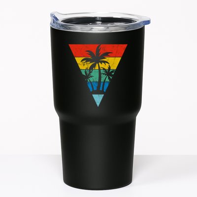 Palm Trees Retro Triangle Sunset Tumbler