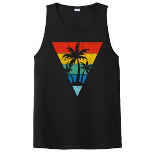 Palm Trees Retro Triangle Sunset PosiCharge Competitor Tank