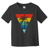 Palm Trees Retro Triangle Sunset Toddler T-Shirt