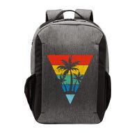 Palm Trees Retro Triangle Sunset Vector Backpack