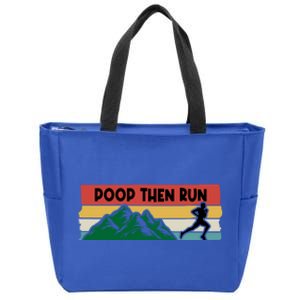 Poop Then Run Running Jogging Endurance Training Athlete Gift Zip Tote Bag