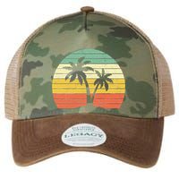 Palm Tree Retro Tropical Beach Legacy Tie Dye Trucker Hat