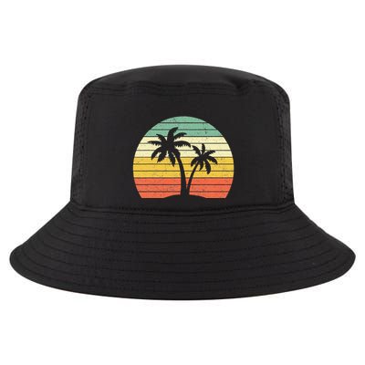 Palm Tree Retro Tropical Beach Cool Comfort Performance Bucket Hat