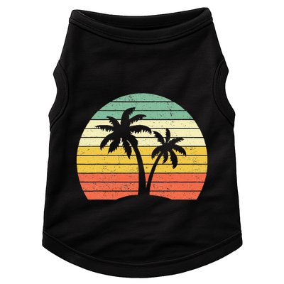 Palm Tree Retro Tropical Beach Doggie Tank