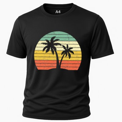 Palm Tree Retro Tropical Beach Performance Shirt