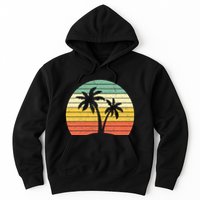 Palm Tree Retro Tropical Beach Hoodie