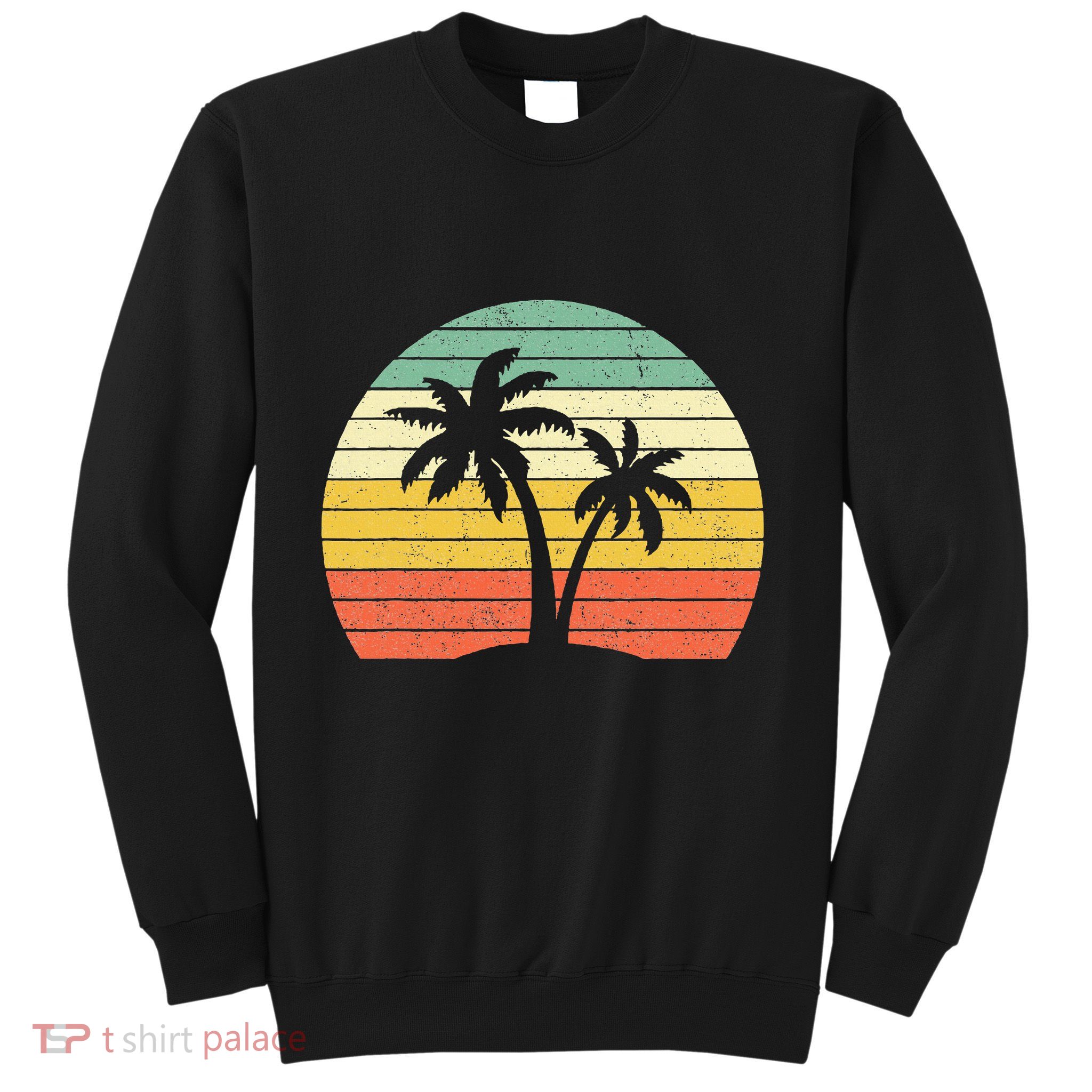 Palm Tree Retro Tropical Beach Sweatshirt