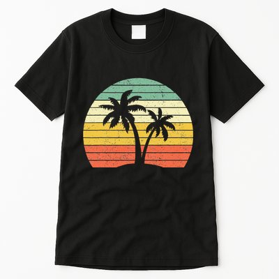 Palm Tree Retro Tropical Beach Tall T-Shirt