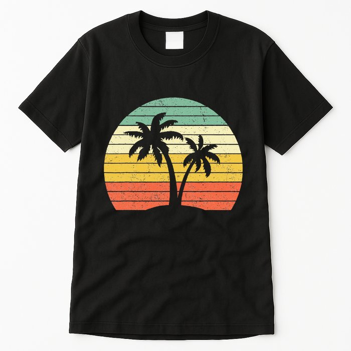 Palm Tree Retro Tropical Beach Tall T-Shirt