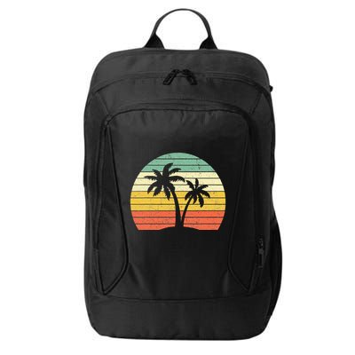 Palm Tree Retro Tropical Beach City Backpack
