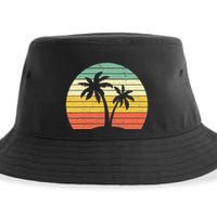 Palm Tree Retro Tropical Beach Sustainable Bucket Hat