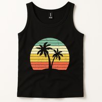 Palm Tree Retro Tropical Beach Tank Top