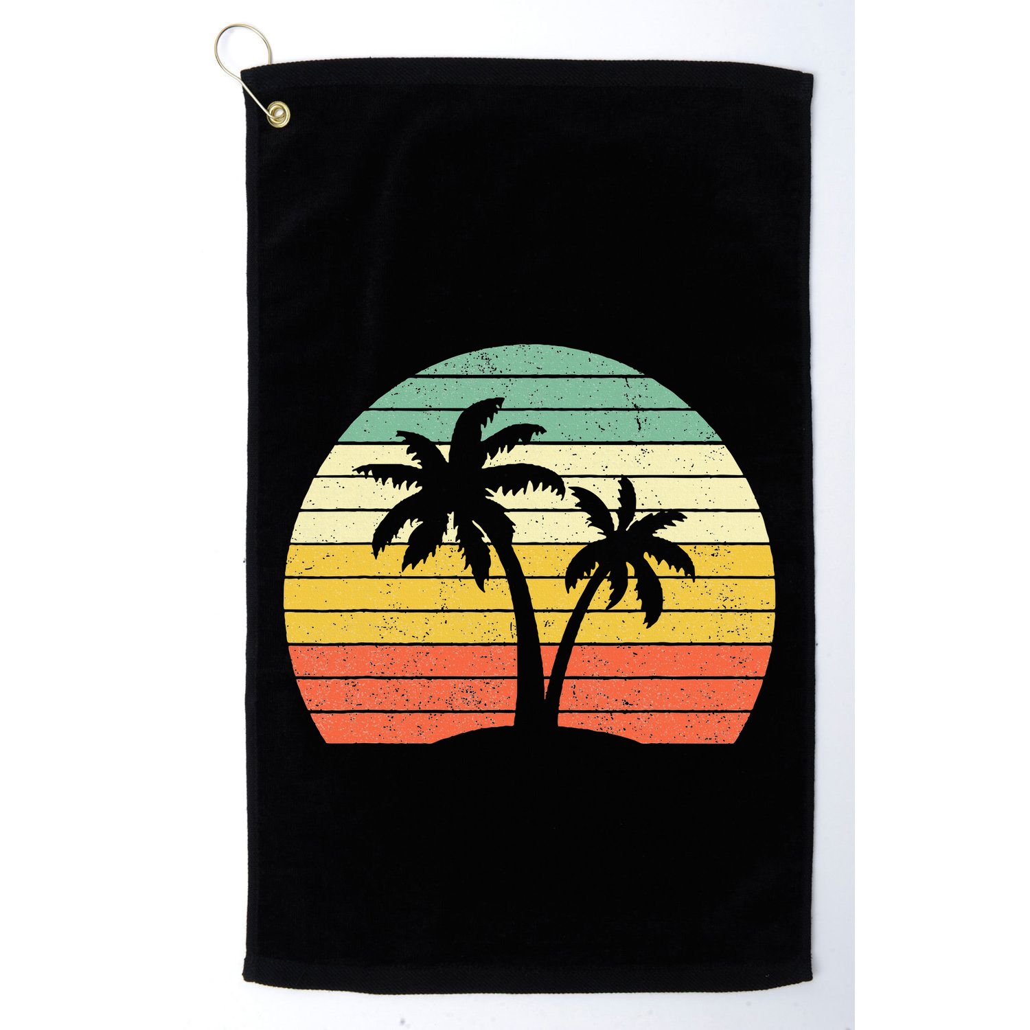 Palm Tree Retro Tropical Beach Golf Towel