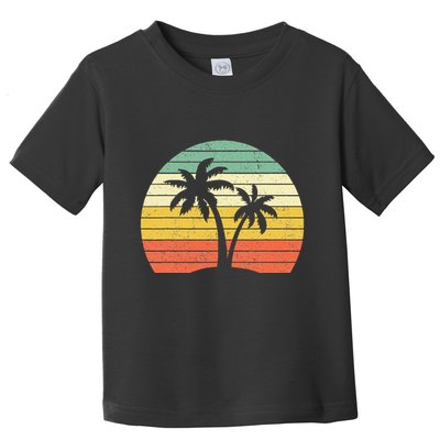 Palm Tree Retro Tropical Beach Toddler T-Shirt