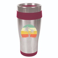 Palm Tree Retro Tropical Beach 16oz Travel Tumbler
