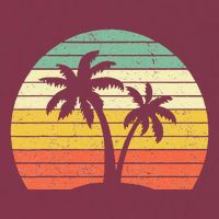Palm Tree Retro Tropical Beach 16oz Travel Tumbler