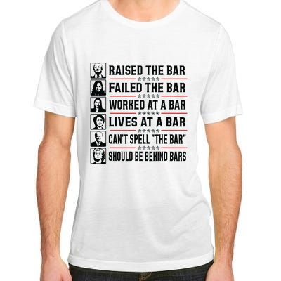 Pro Trump Raised The Bar Funny Political Anti Biden Meme Adult ChromaSoft Performance T-Shirt