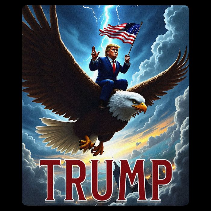 President Trump Riding An Eagle. Patriotic Political Sweatshirt