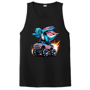 Patriotic T Rex Dabbing Monster Truck PosiCharge Competitor Tank