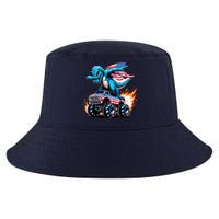 Patriotic T Rex Dabbing Monster Truck Cool Comfort Performance Bucket Hat