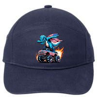 Patriotic T Rex Dabbing Monster Truck 7-Panel Snapback Hat