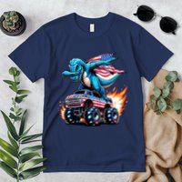 Patriotic T Rex Dabbing Monster Truck Premium T-Shirt